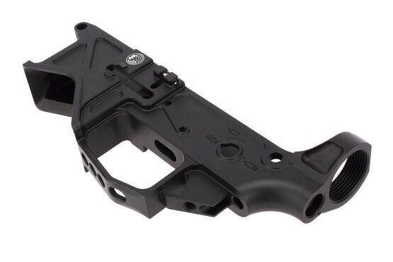 The Battle Arms Development AR-15 lower receiver has an upper receiver tension screw